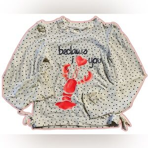 Girls 5T polkadot rashguard with bows NWOT